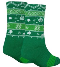 Nike Elite Basketball Crew Socks Medium WMNS 4-6 Youth 3y-5y Christmas