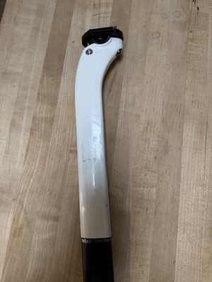Pinarello F8/F10/F12/X series Setback Gloss White Carbon 350mm Seatpost 228g