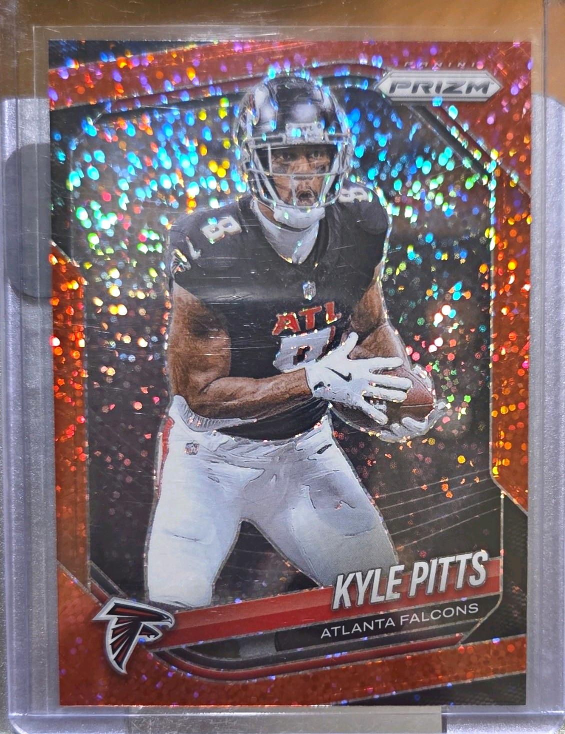 Panini Prizm 2025 Kyle Pitts Atlanta Falcons Red Sparkle Prizm #222