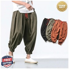 New Oversized Men Harem Pants Loose Chinese S...