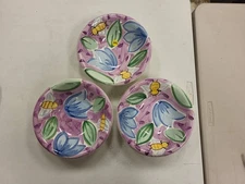Bella Ceramica Decorative Bowls Set 3 Floral Bee Design Plates China 8 Inch