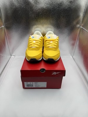 Reebok Classic Nylon Sneakers Yellow White US Size 6 Women Athletic Shoes