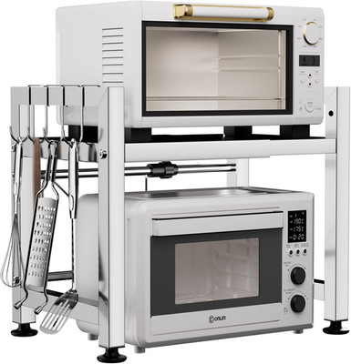 Extendable Microwave Oven Rack, Microwave Shelf Adjustable over Microwave Stand