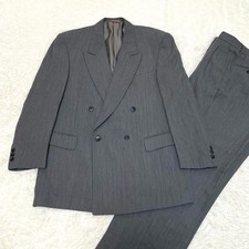 Zerbizone Coat Double Breasted Gray Wool Suit Set XL Made in China