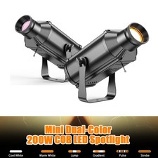200W Dual-Color Spot Beam Stage Lighting COB Spotlight DMX512 Bar Party DJ Disco