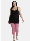 Terra and Sky Rose Glitz High Rise Knit Capris Size 2X NWT — photo 3