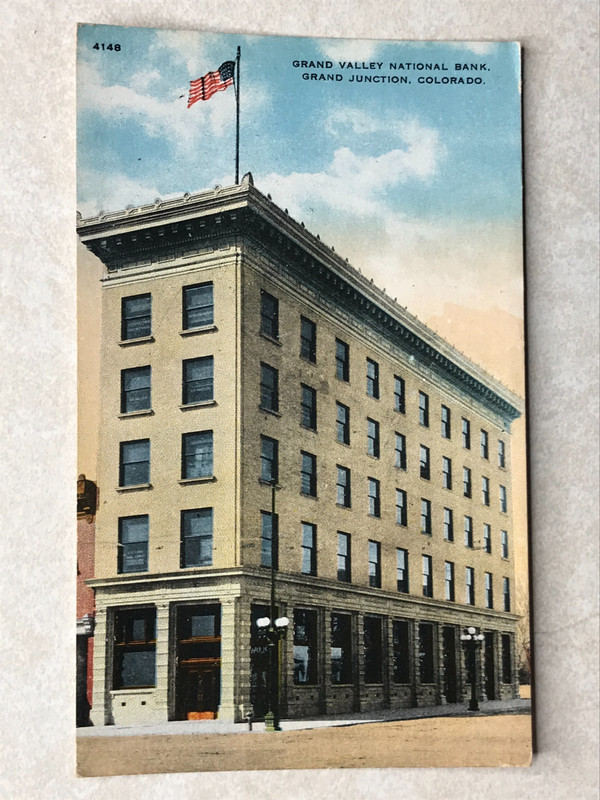 P729 Vintage Postcard Grand Valley National Bank Grand Junction Colorado CO