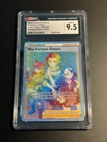 Pokemon Lost Origin Secret Rare Miss Fortune Sisters 209/196 CGC 9.5 Mint+