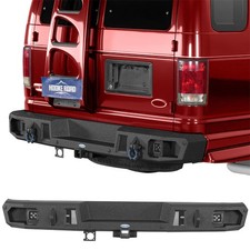 Off-road Rear Bumper For 2008-2026 Ford E-350 Super Duty W2x 25w Led Spotlights Off-road Rear Bumper For 2008-2026 Ford E-350 Super Duty W2x 25w Led Spotlights