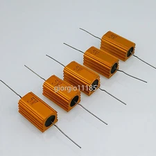 US Stock 5pcs 50 ohm 50R 5W Watt Aluminum Housed Metal Case Wirewound Resistors