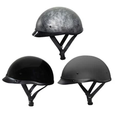 Adult Fulmer Shorty Motorcycle Helmet Half Helmet - 300 PHANTOM - DOT Approved