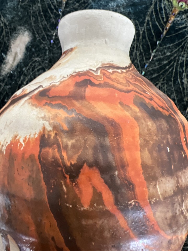 Vintage Nemadji Pottery Vase Mid Century Ceramic Vase Southwestern