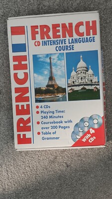 NEW French CD Intensive Language Course 4CD's, Course Book & Table of Grammar