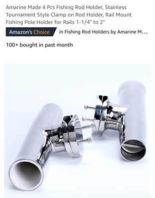 amarine fishing rod holders AMarine Stainless Steel Mountable Rod Holders (4 Pack)