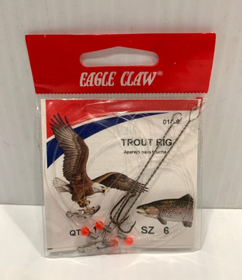 Brand New! Eagle Claw Size 6 TROUT RIG (014-6) made for trout