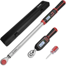 Digital Torque Wrench Set, 2Pcs 3/8" (3.1-62.7Ft.lb/4.2-85Nm) & 1/2" (14.7-295Ft
