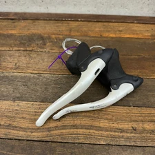 Vintage Aero Gran Compe Brake Lever Set  White Dia Compe AGC 1980s Eroica Drop