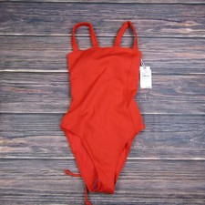 Good American NEW Small Size 1 Red Sculpt Corset One Piece Swimsuit Swim Beach