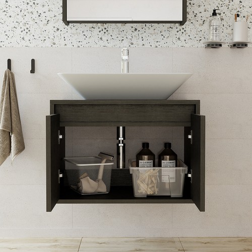 Roomart Badmöbel Waschbecken mit Unterschrank 65 cm in 4 Farben Badschrank - Bild 15 von 54