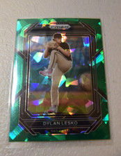 2023 Panini Prizm Green Cracked Ice #167 Dylan Lesko RC