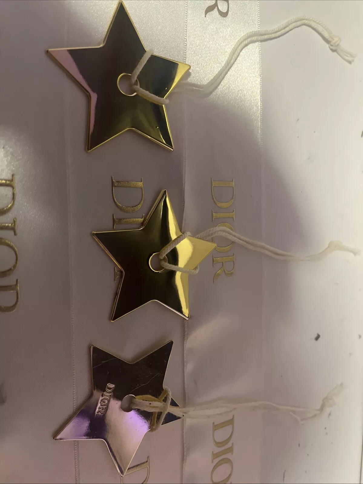 DIOR Plaqué Or Logo Charm Grand Ornement Sac Charm Porte clés Pendentif   2,25