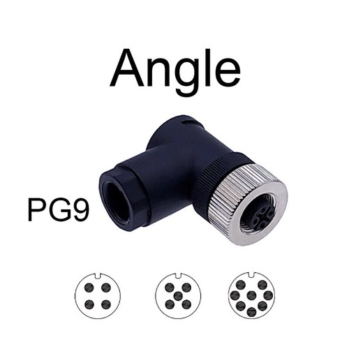 M12 Connector 4 5 8 12 Pin Sensor Adapter Male/Female Straight/Right Angle Plug - Picture 12 of 19