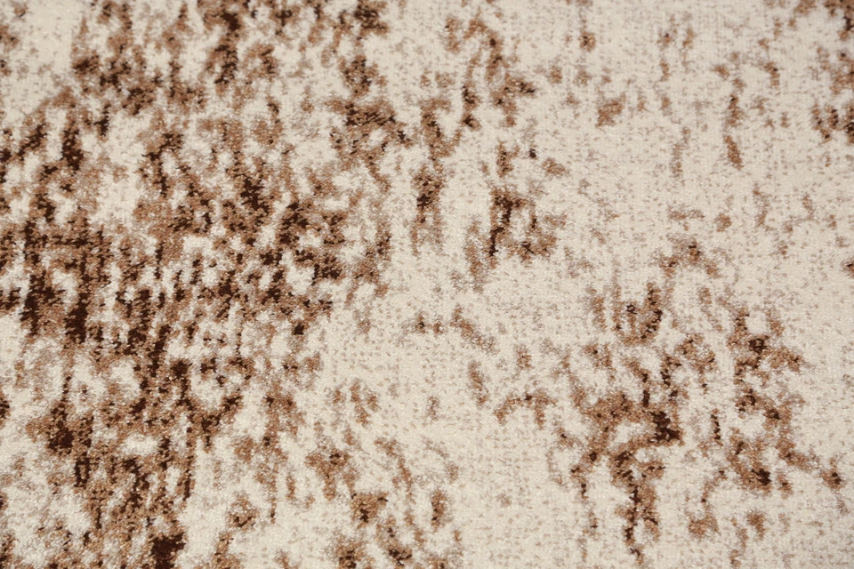 Transitional Turkish Ivory Abstract Runner Rug 2' 6" x 10' 0" Hallway Carpet - Image 4 of 4