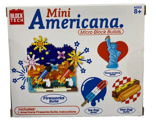 Block Tech Mini Americana Block Build Sets Liberty and Fireworks 665 Pieces - Picture 4 of 7