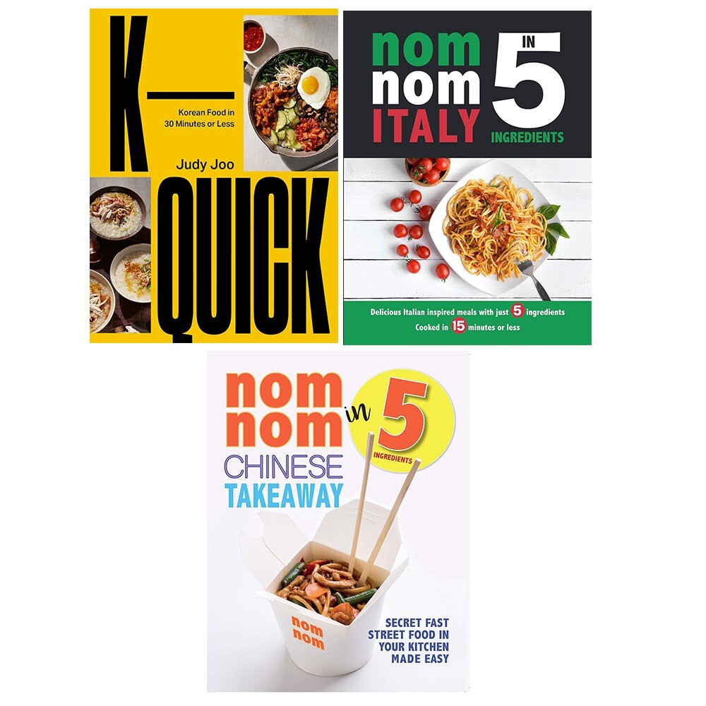 K-Quick Judy Joo (HB), Nom Nom Italy, Nom Nom Chinese Takeaway 3 Books Set