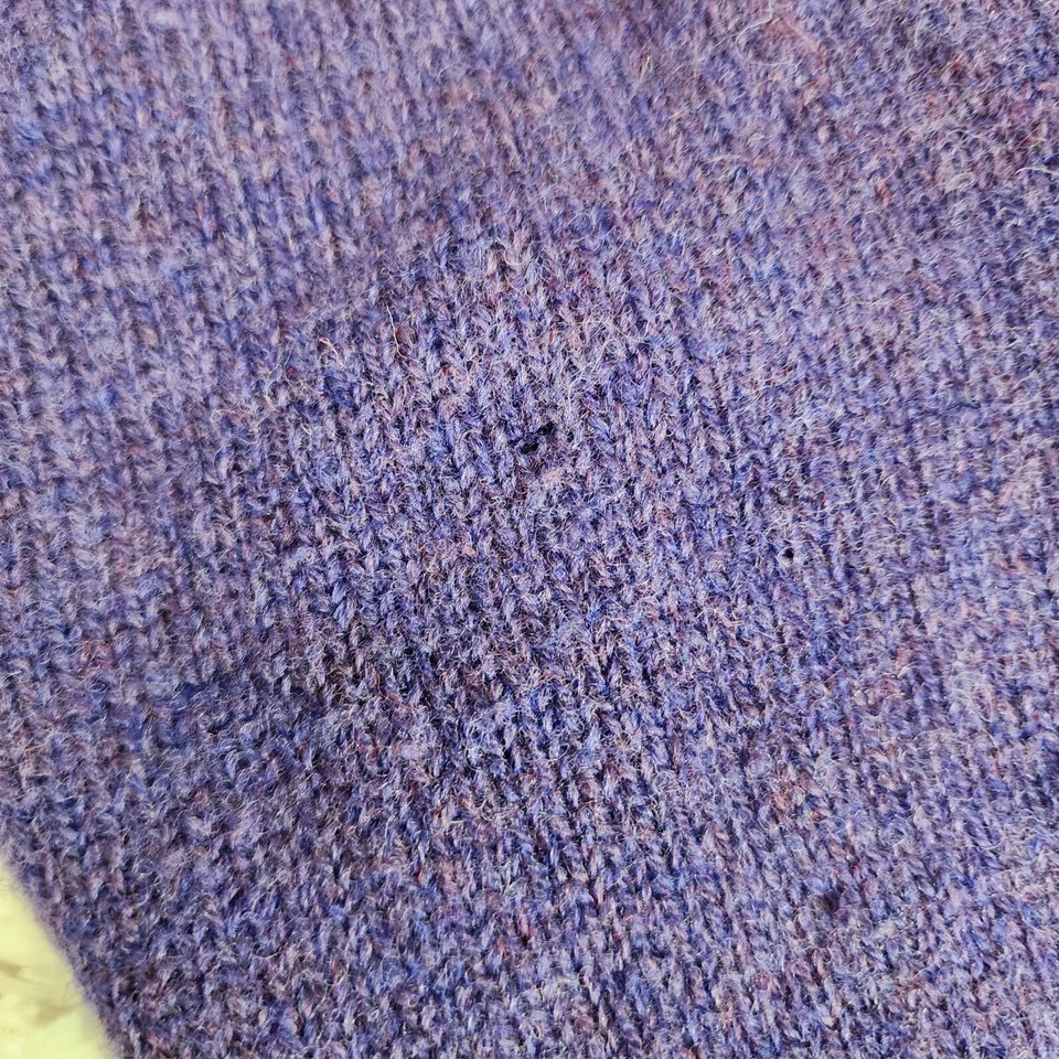 Pure New Wool Men's Size XL Purple Knit Sweater Pullover 100 Wool eBay