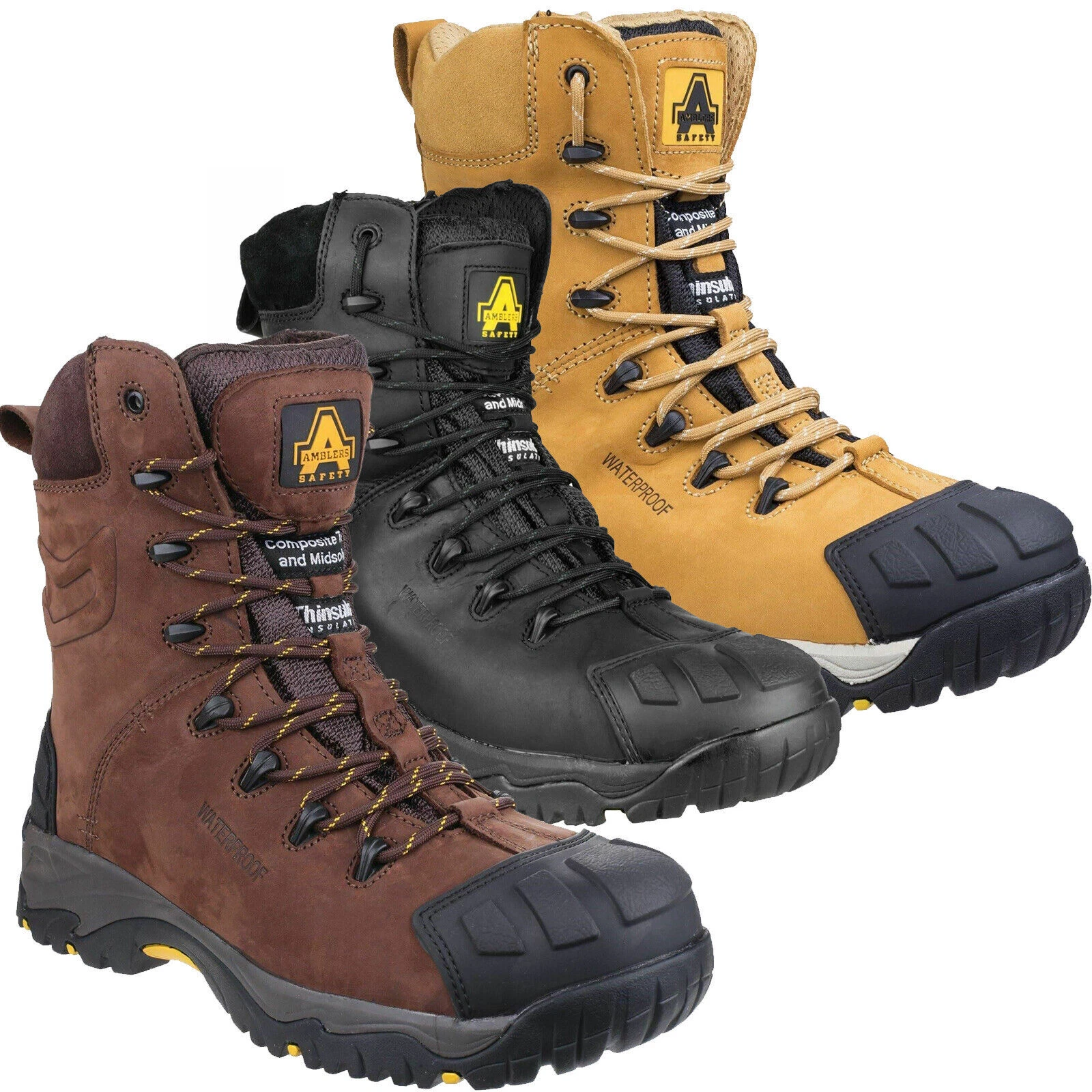 MENS AMBLERS S3 WATERPROOF SAFETY WORK BOOTS HIKER STEEL TOECAP COMBAT ZIP SHOES
Opens in a new wind