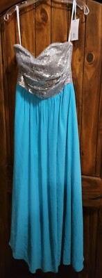 jasmine blue prom dress Jasmine Halter Maxi Dress ~ Steel Blue Luxe Satin XS