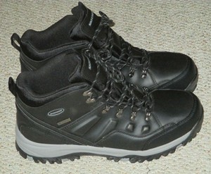 black waterproof skechers