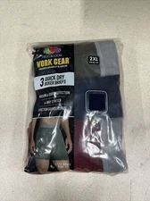 Fruit of the Loom Men's Workgear Quick Dry Boxer Briefs 3 Pack Assorted