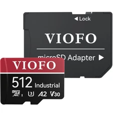 VIOFO 512GB Professional High Speed MLC Micro SDXC UHS-1 Memory Card w/ Adapter