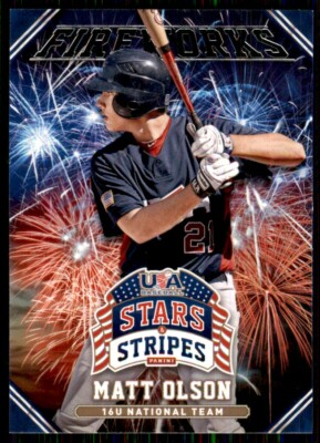 2015 Panini USA Stars & Stripes Fireworks Matt Olson USA #3