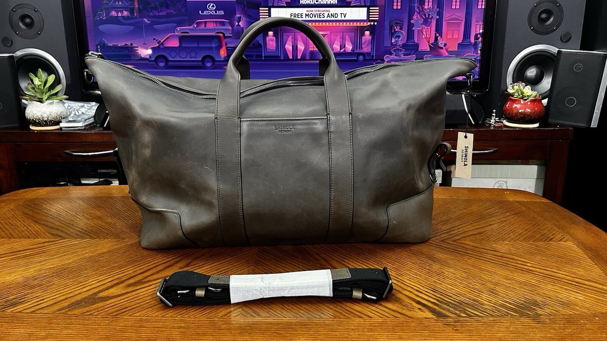 SHINOLA Carryall Navigator 1st OS Charcoal Navigat Leather Large