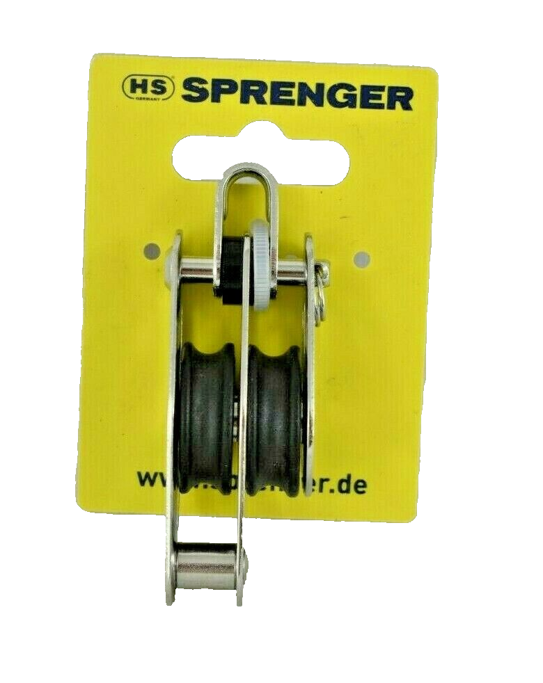 Sprenger Sliding Bearing Block 6 mm 2 sheaves Bow  Becket  35069 010 55