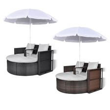 Mainstays Moss Falls 3pc Outdoor Sofa Daybed Set Grey Black For Sale Online Ebay