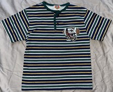Taz Football Kids 7 Vintage 1998 Looney Tunes WB Striped 2 button shirt 13.5x18