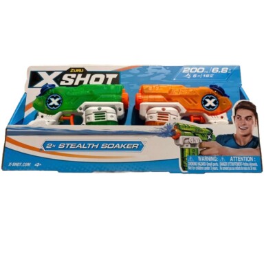 Zuru X-shot 2x Stealth Soaker Water Gun Water Blasters - Ages 4+ - NIP