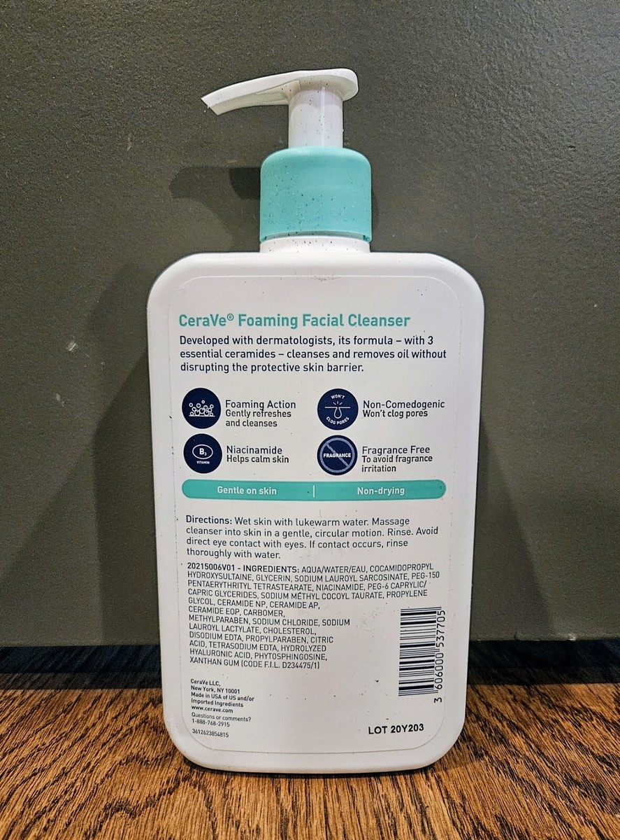 CeraVe Foaming Facial Cleanser for Normal to Oily Skin 16 fl
