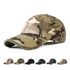 Mens Womens Camouflage Army Hat Camo Military Cadet Combat Fishing-Baseball-Cap
