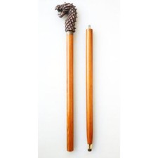 Spank Brass Antique Head Elegant 2 Fold Wooden Harvy 