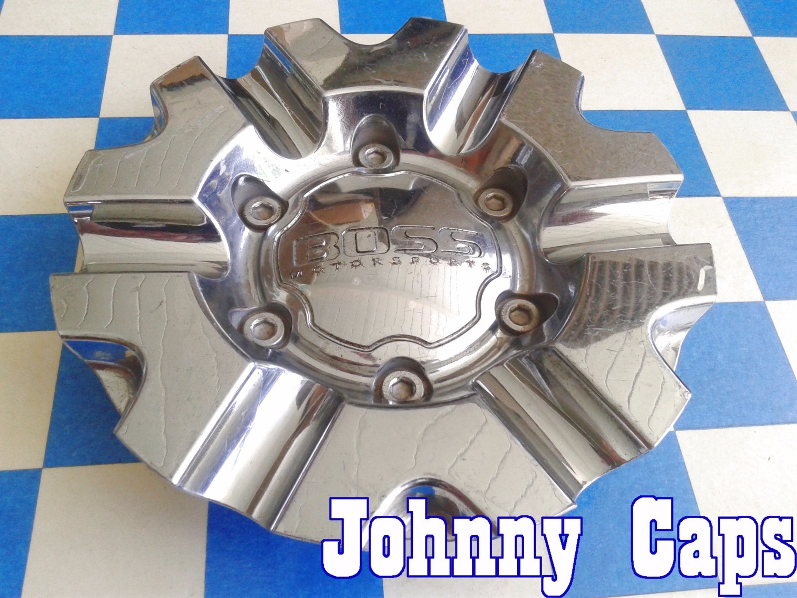 BOSS MOTORSPORTS 3215 Chrome Custom Wheel Center Caps 68 Series 1-Pack