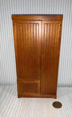 JBM MINIATURES JBM MINIATURE DOLLHOUSE 1:12 SCALE - WALNUT KITCHEN REFRIGERATOR - JJ09048WN