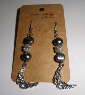 Mask Masquerade Earrings Freshwater Pearl Halloween Handmade In USA