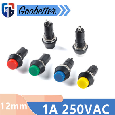 Rund Druck Schalter Taster Ø12 mm Push Button Switch mit LED beleuchtet