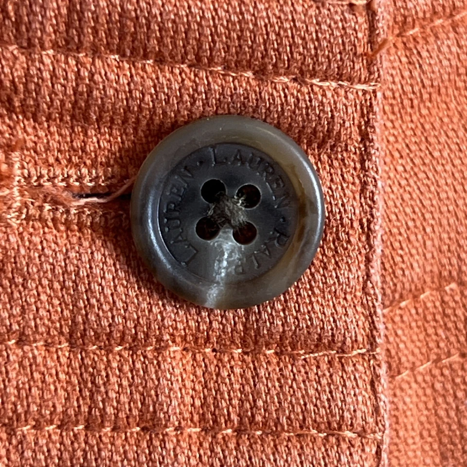 VTG Lauren Ralph Lauren Womens Sz 6 Orange 100% Cotton High Waisted Shorts - Image 3 of 4