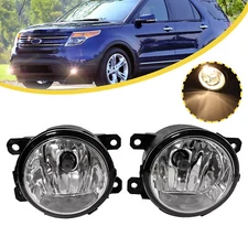 For 2011-2015 Ford Explorer Pair Clear Front Fog Light Lamp Right & Left W/ Bulb